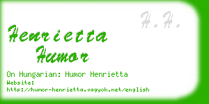 henrietta humor business card